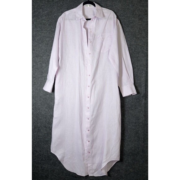 Favorite Daughter Women's 100% Linen Maxi Shirt Dress  Size Small - Picture 4 of 10